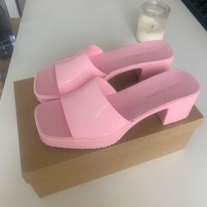 Steve Madden Square Toe Sandal - Harlin Pink